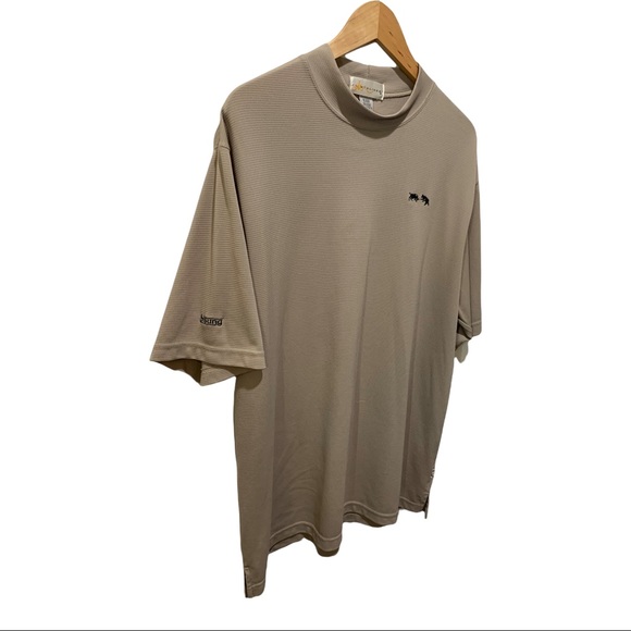 ILMIGLIORE BEIGE HIGH COLLAR EMBROIDERED LOGO SS MEN'S DRESS SHIRT SIZE XL - Picture 4 of 16